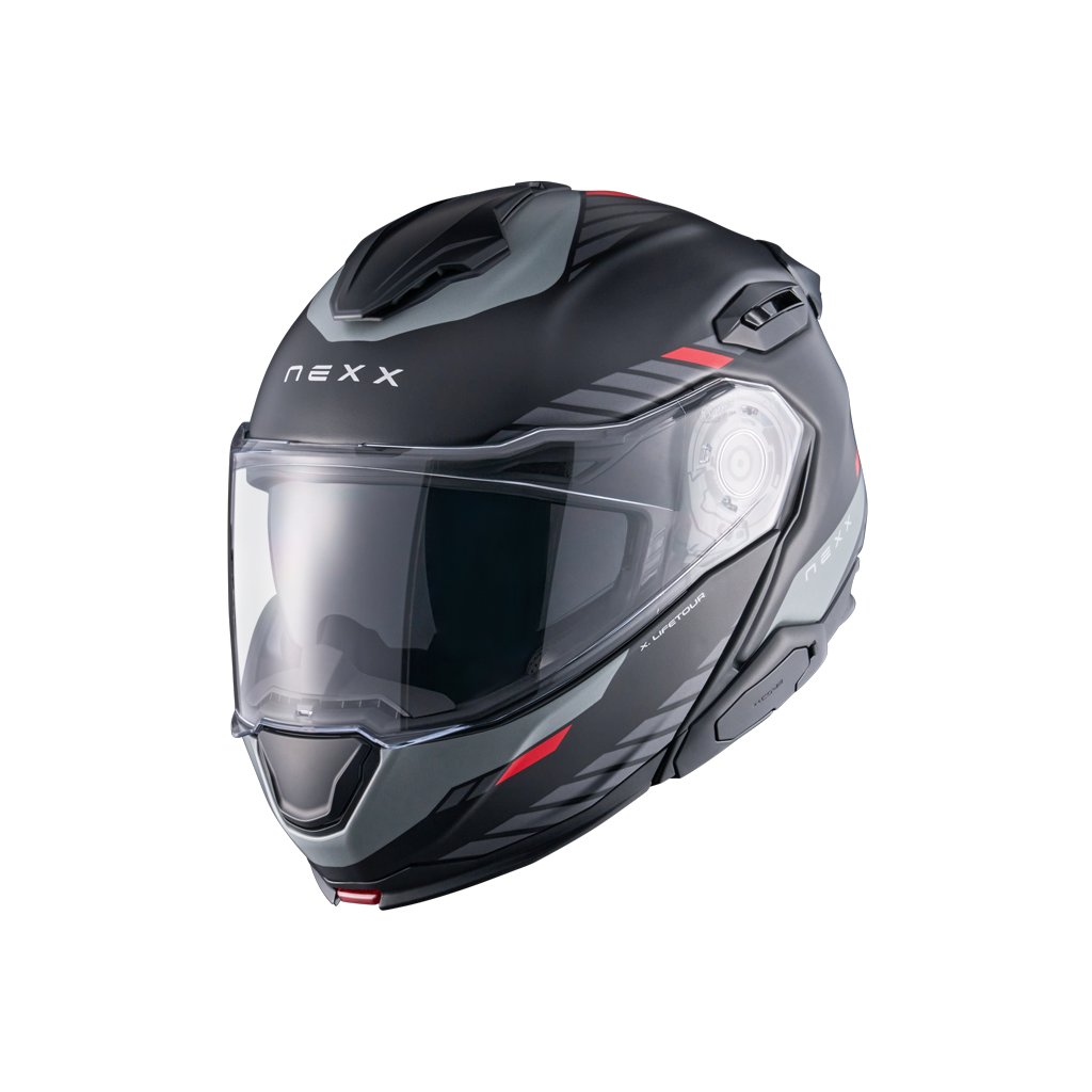 Мотошлем Nexx Helmets X.Lifetour Globe (M, черный/красный)