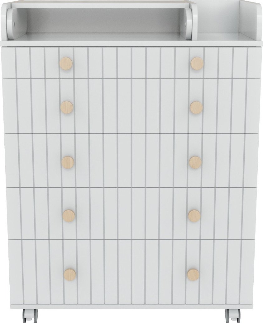 Детский комод Incanto Lunna Charm МДФ 800/5 PK-0004/12mdf (белый)