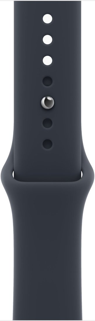 Умные часы Apple Watch Series 12 46 мм (алюминиевый корпус, серый космос/темно-синий, спортивный силиконовый ремешок M/L)