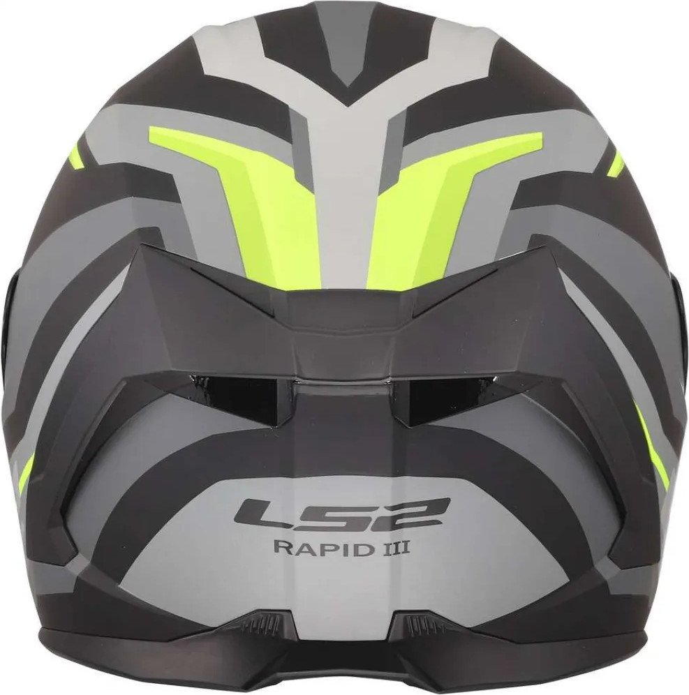 Мотошлем LS2 FF820 Rapid III Hyper (2XS, черный/желтый)