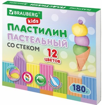 Пластилин BRAUBERG Kids 106681 (12 цветов)