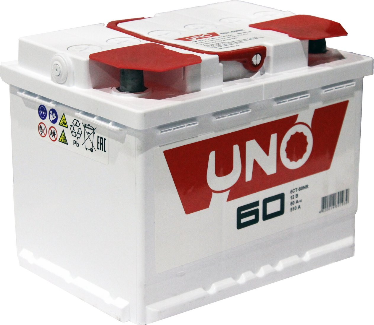 Автомобильный аккумулятор UNO 6СТ-60 NR Euro обратная R+ (60 А·ч)