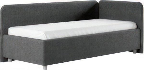 Кровать-тахта Сонум Capri R 90x200 (микровелюр серый)