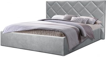 Кровать Анмикс Софья с ламелями 160x200 (микровелюр Simple 31)