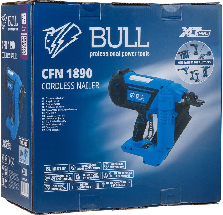 Гвоздезабиватель Bull CFN 1890 Set 2335265 (с 1-им АКБ)