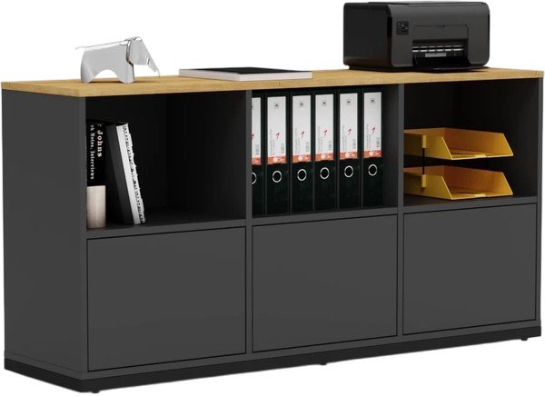 Тумба Crafto Нина 04 150x40x75 (графит дуб)