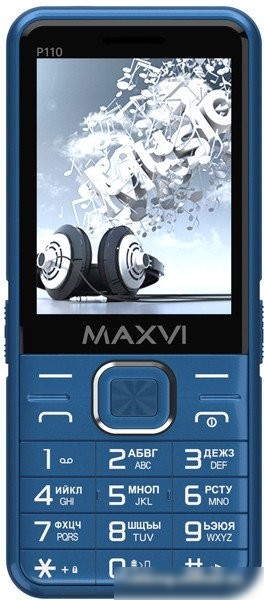 Кнопочный телефон Maxvi P110 (синий)