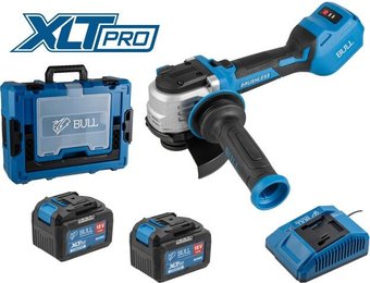 Угловая шлифмашина Bull CSG 1812-1 SR XLTpro Xcase 1333998 (с 2-мя АКБ, кейс)