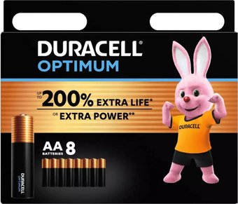 Батарейка DURACELL Optimum AA/LR6 MN 1500/8 Alkaline 1.5V (8шт)