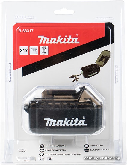 Набор бит Makita B-68317 (31 предмет)