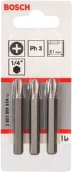 Набор бит Bosch 2607001524 (3 предмета)