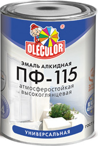 Эмаль Olecolor ПФ-115 универсальная 1.8 кг (коричневый)