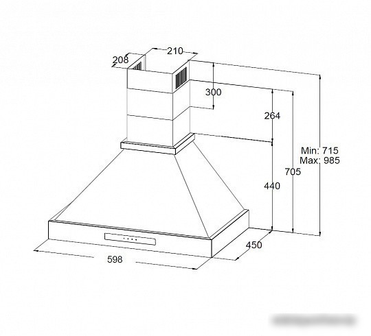 Кухонная вытяжка Korting KHC 6809 N