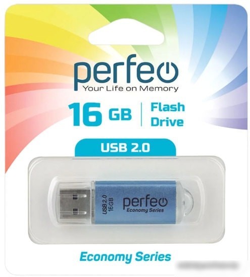 USB Flash Perfeo E01 16GB (синий)