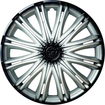 Набор колпаков на диски Lion Скай 15" карбон пруж. LW1516 (2шт, серебристо-черный)