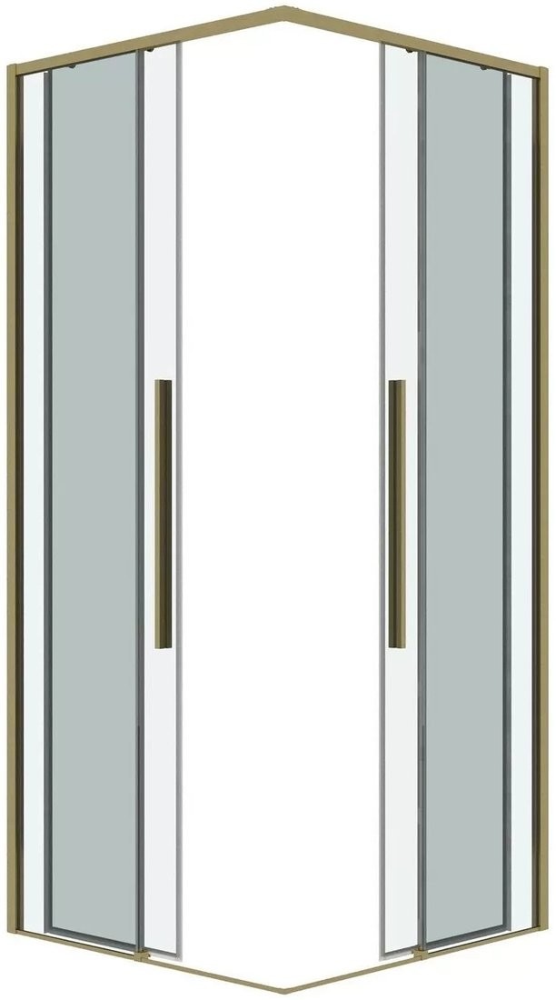 Душевой уголок Grossman Galaxy 90x90x195 300.K33.01.9090.32.00 (золото сатин/прозрачное стекло)