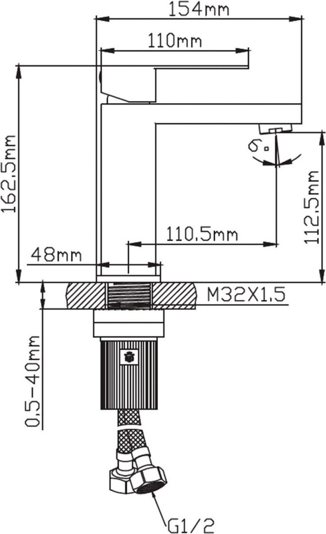 Смеситель Diadonna D238-10QH