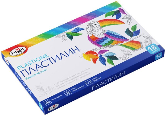 Пластилин Гамма Классический 281035 (18 цв)