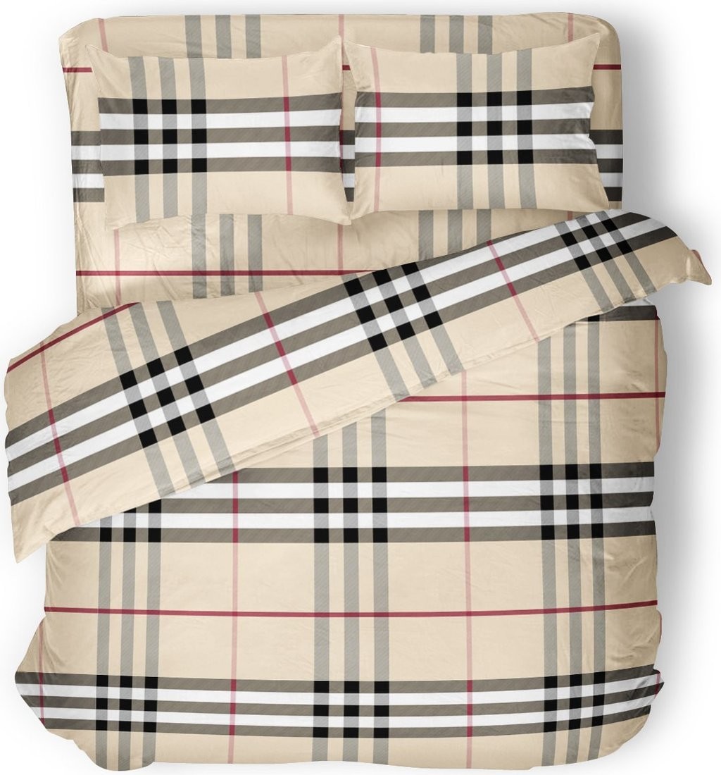 Постельное белье Samsara Burberry 2сп (простыня на резинке)