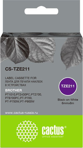 Картридж CACTUS CS-TZE211 (аналог Brother TZE211)