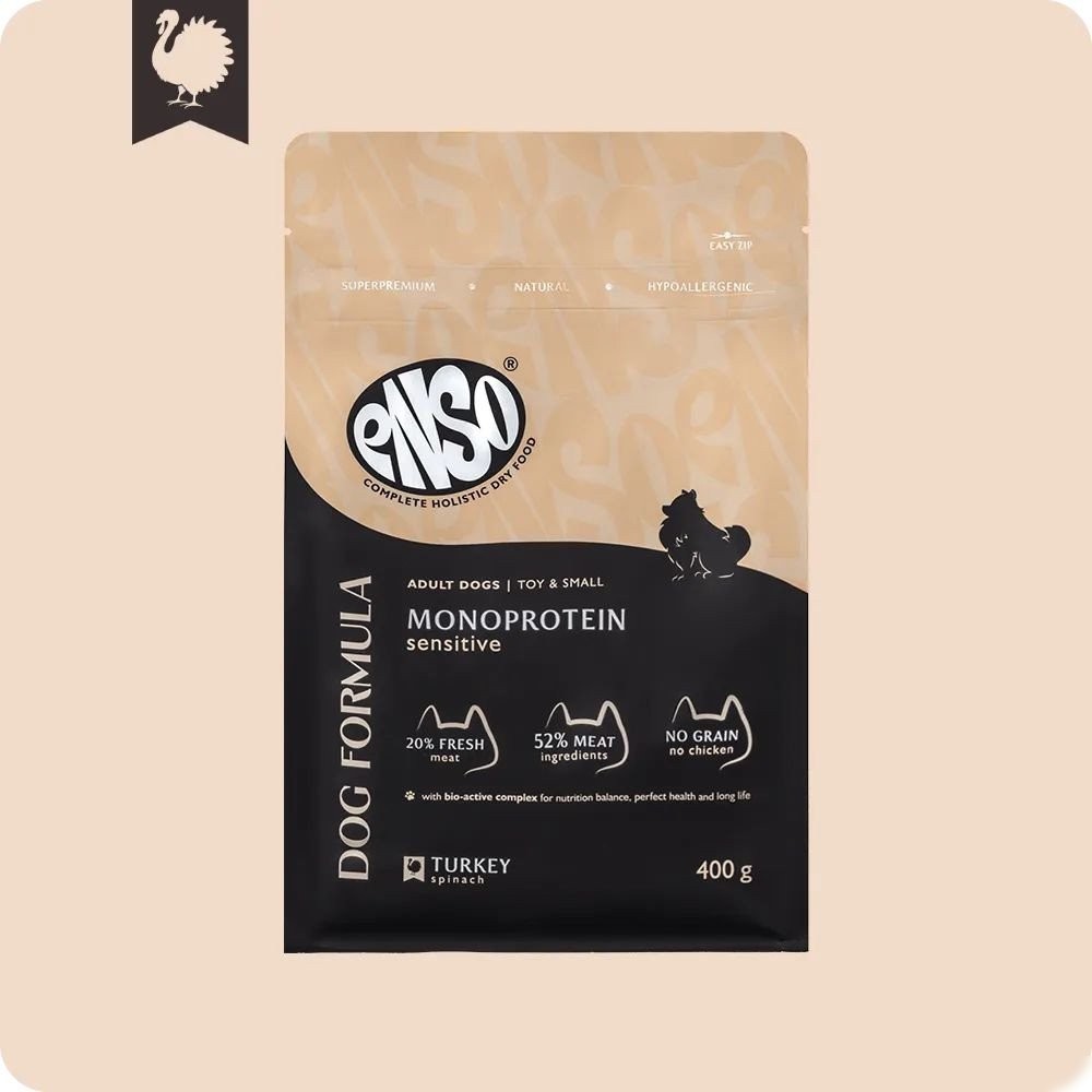 Сухой корм для собак Enso DF Monoprotein индейка шпинат 020/251284 1.5 кг