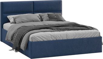 Кровать Трия Глосс универсальный тип 1 с ПМ и заглушиной 160x200 (Wellmart Blue)