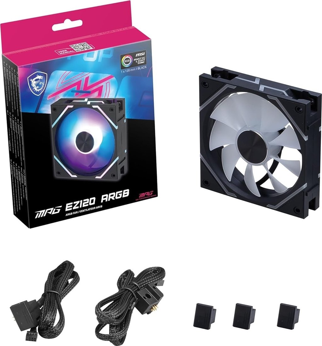 Вентилятор для корпуса MSI MPG EZ120 ARGB (черный)