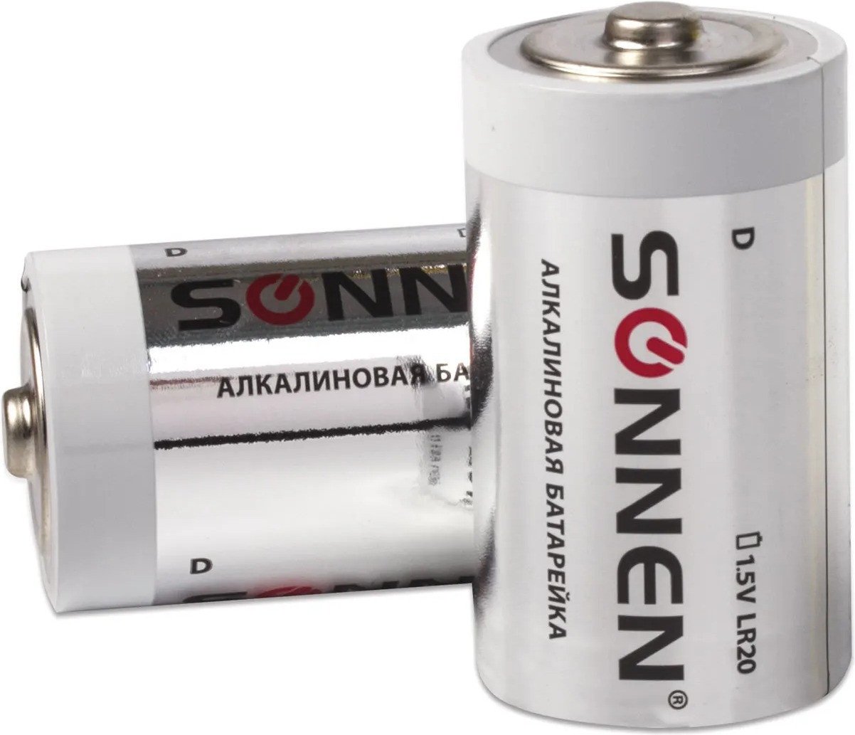 Батарейка Sonnen Alkaline D (LR20) 451091 (2 шт)
