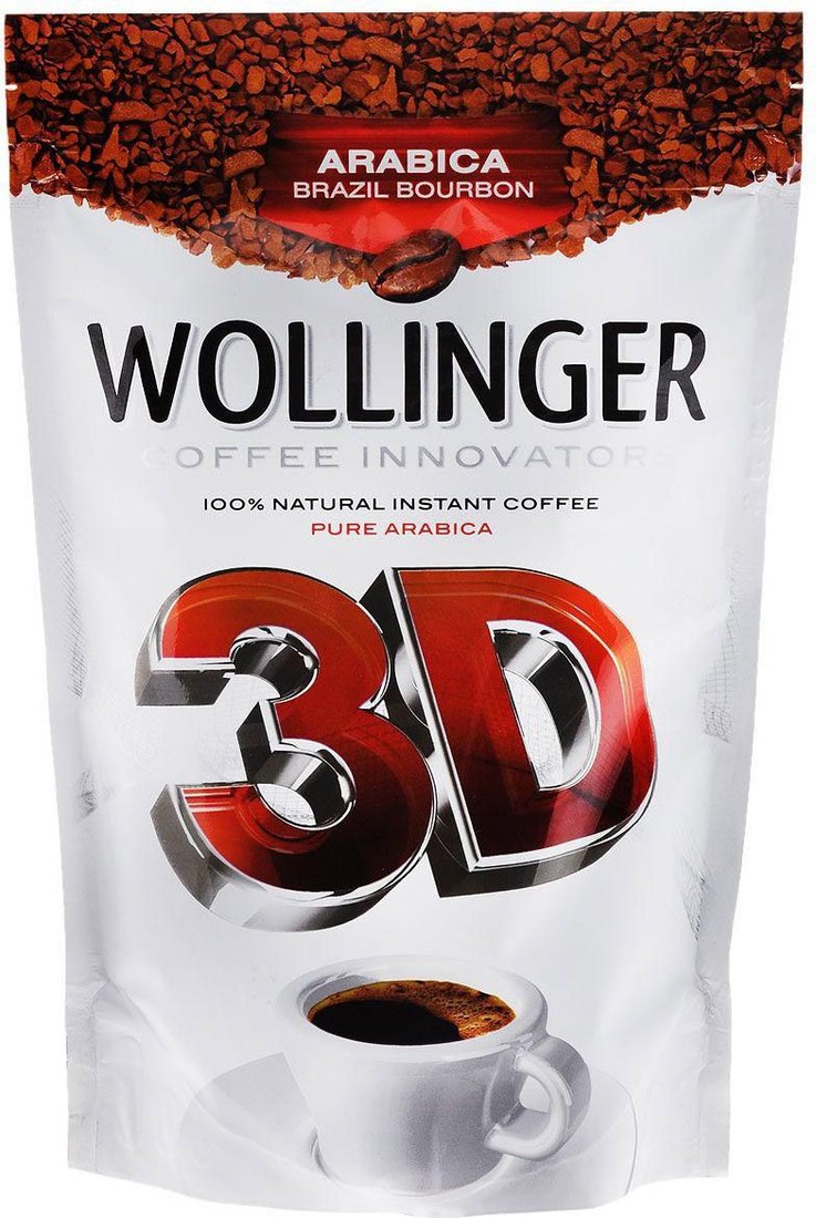Кофе Wollinger 3D растворимый 285г Кофе Wollinger 3D растворимый 285г