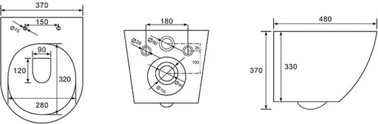 Унитаз подвесной Grado GD-W203R