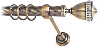 Карниз для штор Lm Decor Кубок 110 1р витой 25мм (антик, 3.6м)