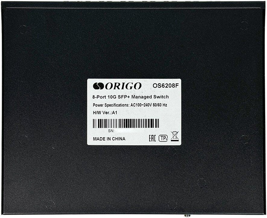 Управляемый коммутатор 2-го уровня Origo OS6208F/A1A