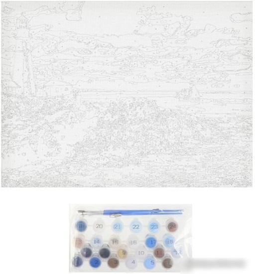 Картина по номерам MultiArt Маяк CANV30X40-MULTI25