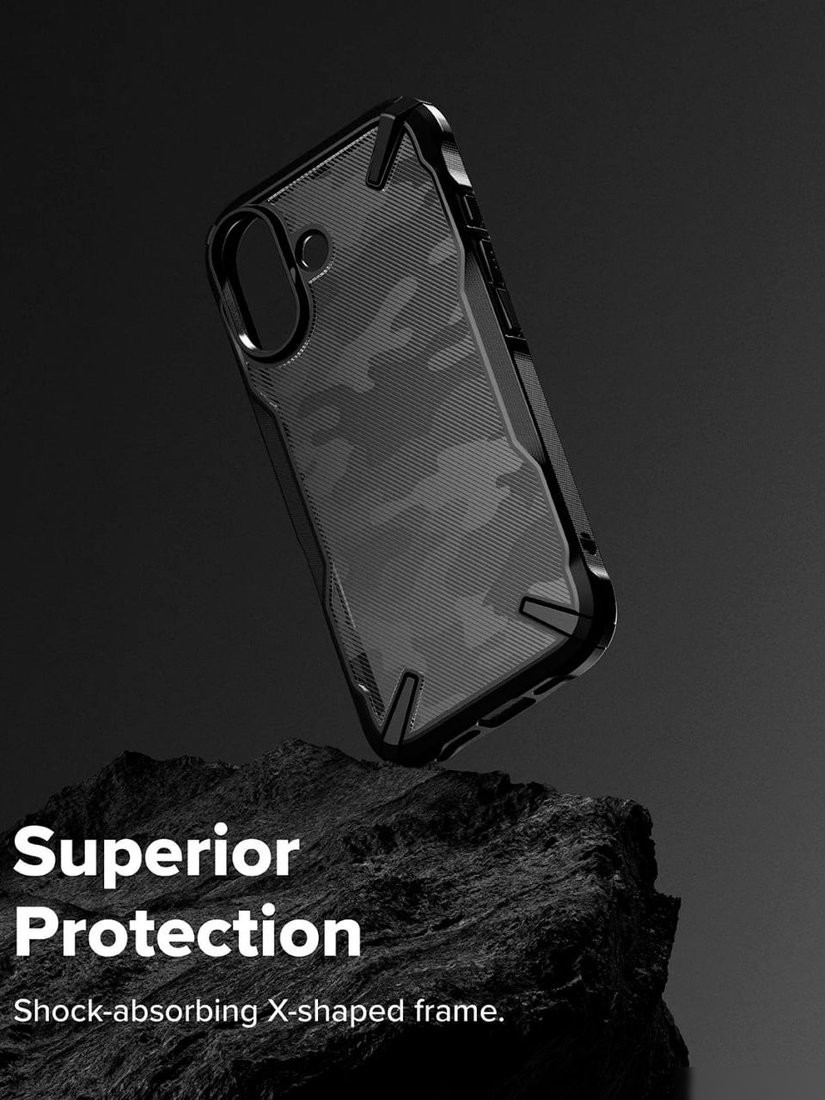 Чехол для телефона Ringke Fusion X для iPhone 17 Camo Black