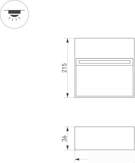 Уличный накладной светильник Arlight LGD-TRACE-S215x215-8W Warm3000 029958