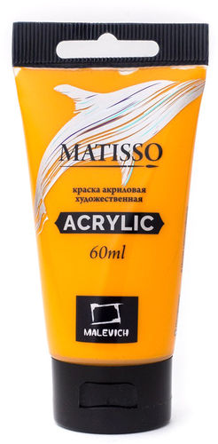 Акриловая краска Малевичъ Matisso 617024 (60 мл, желтый темный)