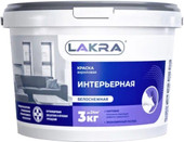 Краска Лакра Интерьерная 3 кг (белоснежный матовый)