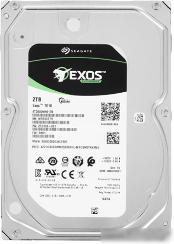 Жесткий диск Seagate Exos 7E10 2TB ST2000NM017B Жесткий диск Seagate Exos 7E10 2TB ST2000NM017B