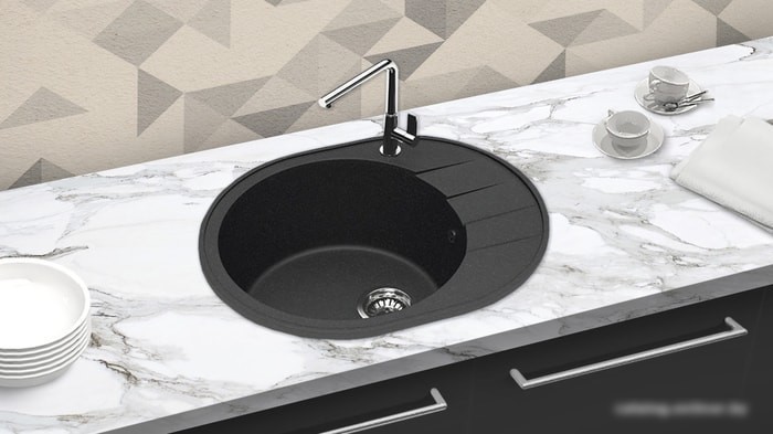 Кухонная мойка Berge BR-6201 (черный матовый)
