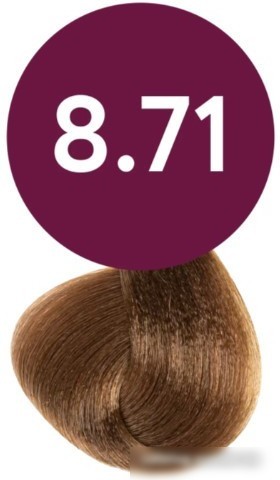 Масло для окрашивания Ollin Professional Megapolis Безаммиачное 8/71 (50мл, светло-русый коричнево-пепельный)