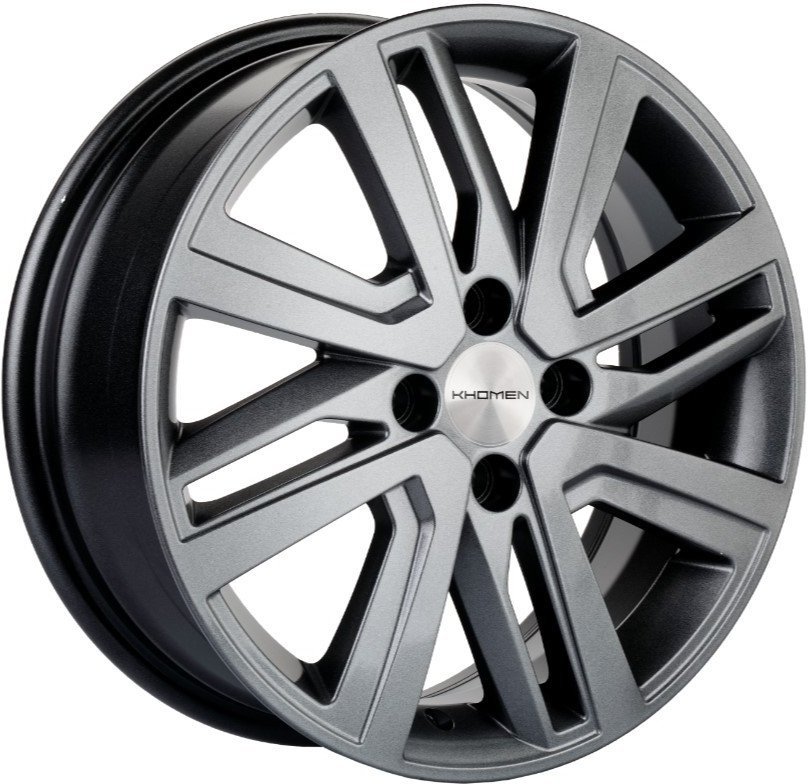 Литые диски Khomen KHW1609 Stepway 16x6" 4x100мм DIA 60.1мм ET 37мм Gray