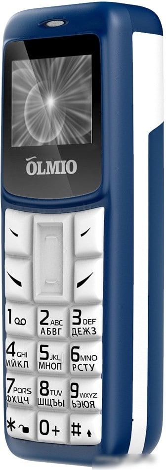 Кнопочный телефон Olmio A02 (белый/синий)