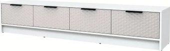 Тумба Интерлиния ТВ Концепт КТ-ТВ4-35 Техно (белый платинум/кашемир)