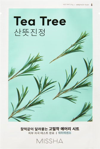Косметика по уходу за лицом Missha Маска для лица Airy Fit Sheet Mask Tea Tree 19 г