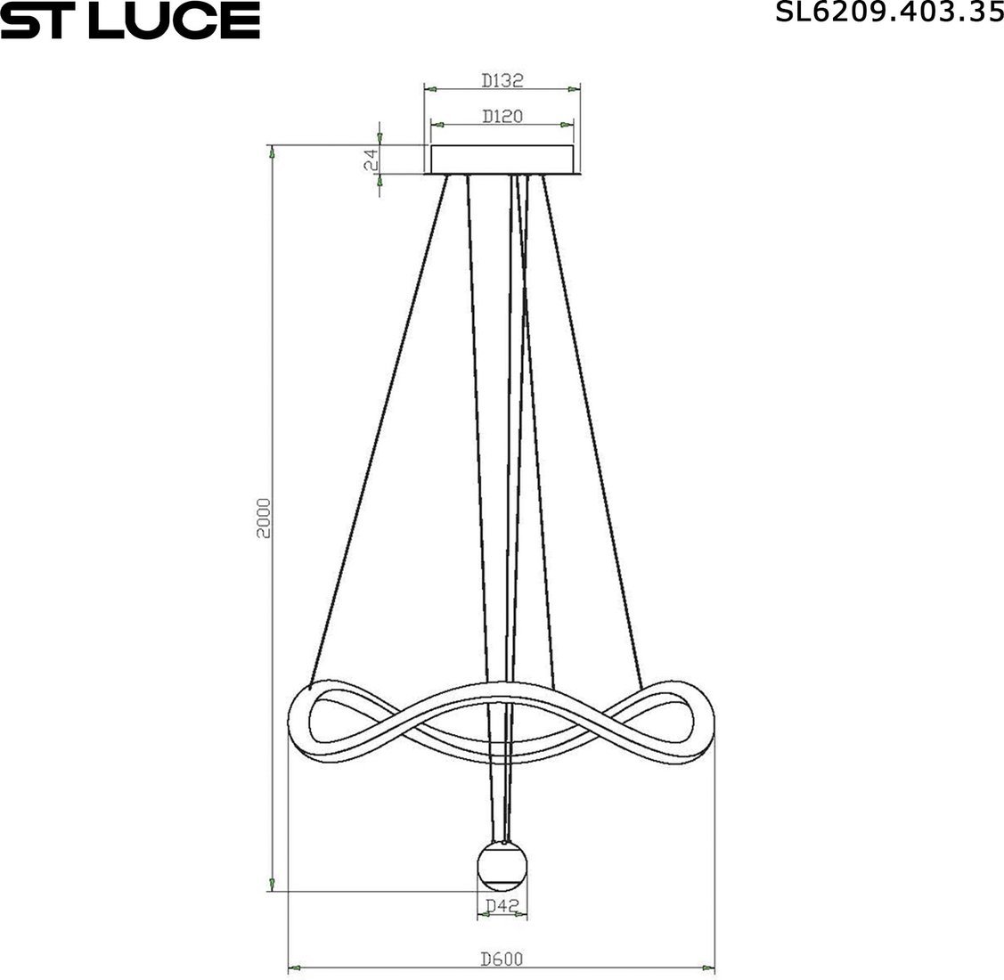 Припотолочная люстра ST Luce SL6209.403.35