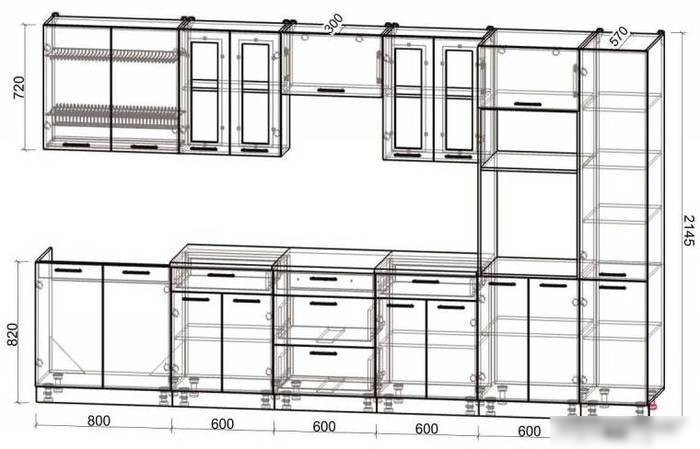 Готовая кухня Интерлиния Мила Gloss 3.6 (ваниль-шоколад)