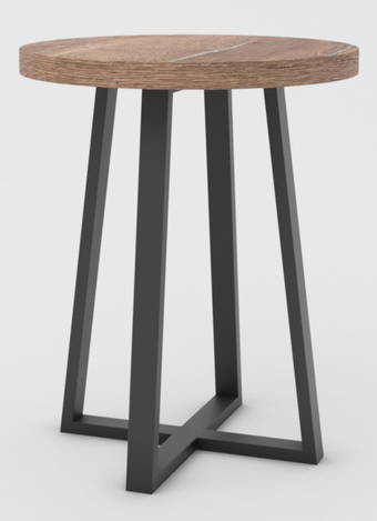 Журнальный столик Hype Mebel Челси 40x40 (черный/дуб галифакс олово)