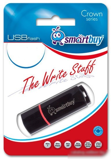 USB Flash Smart Buy Crown Black 64GB (SB64GBCRW-K)