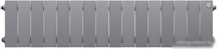 Биметаллический радиатор Royal Thermo PianoForte 200 Silver Satin (16 секций) боковое подключение