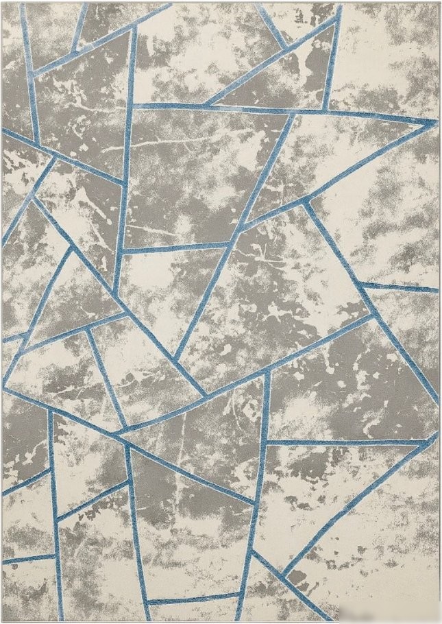 Ковер для жилой комнаты Radjab Carpet Амальфи Прямоугольник 01518B (2.4x3.4, C.Grey/L.Bule)